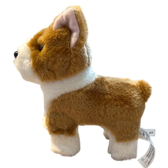 American Girl Corgi Dog Plush Toy 2014 Brown & White Soft Stuffed Animal 7" Tall - Picture 2 of 3